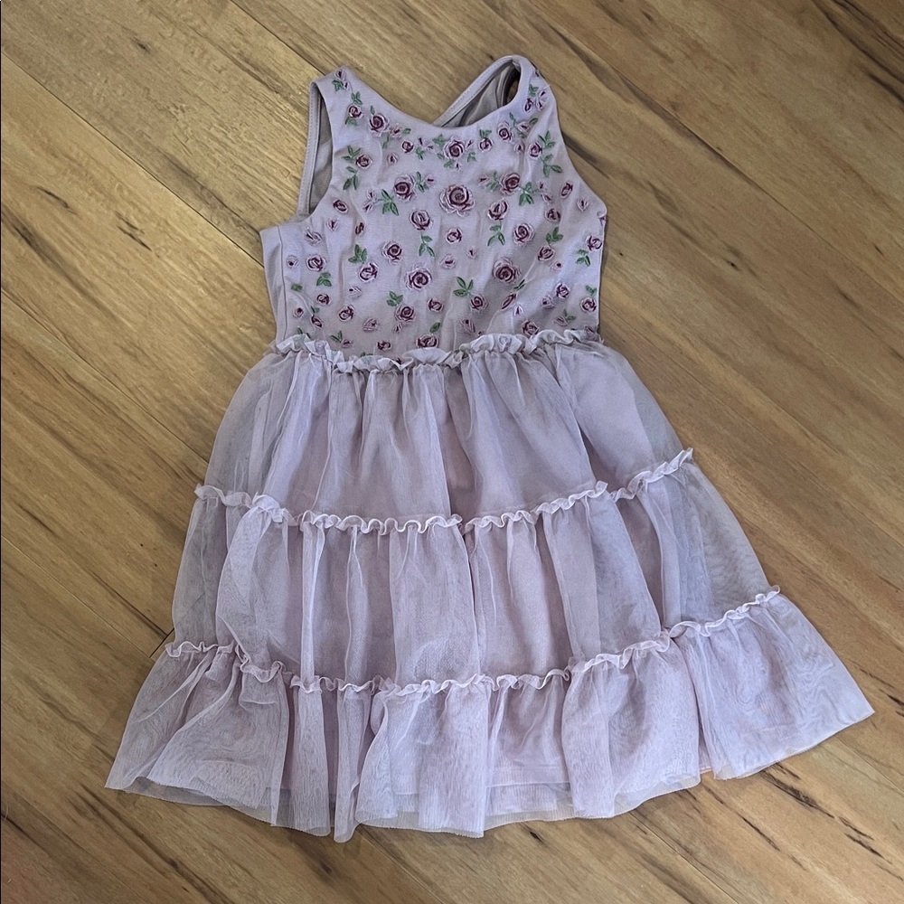 Cat & Jack Lavender Floral Kids Dress